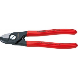 Coupe-câbles, tête brunie, poignées à gaine en plastique, Long. : 165 mm, Ø de la capacité de coupe 15 mm, Section du conducteur 50 mm²