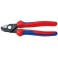 Coupe-câbles, tête brunie, poignées à gaine en plastique, Long. : 165 mm, Ø de la capacité de coupe 15 mm, Section du conducteur 50 mm²