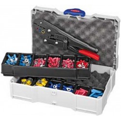 Coffret de sertissage cosses, 301 pièces, pour section de conducteur : 0,5-6 mm²