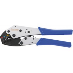 Pince à sertir pour cosses de câbles et connecteurs à fiches avec dispositif de blocage forcé, Section du conducteur : 0,5-6 mm²