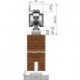 HELM 53 Set Ferrures pour portes coulissantes en bois 53 - sans rail
