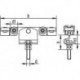 HELM 391 Monture tole galvanisée, fixation sur plat, galet avec moyeu M12x60, Electrique