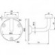 KWS 4575 Soutien 81mmRos. pour75 mm Distance du mur