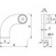 KWS 8392 Support d'extrémité porte .Ø 35x1,5 mm Rohr,WS