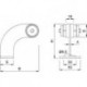 KWS 8394 Support d'extrémité porte Ø 35x1,5 mm Rohr,WS