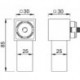 KWS 8704 Support d'extrémité porte pour30x30x2 mm Rohr,KS