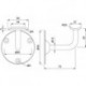 KWS 4574 Soutien 80mmRos. pour75 mm Distance du mur