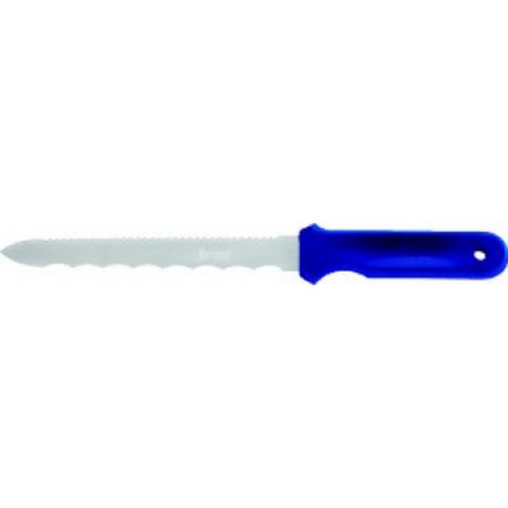 Couteau pour matériaux isolants, branche à gaine en plastique multicomposants, Long. de la lame : 200 mm