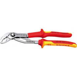 Pince multiprise à crémaillère Cobra®, tête chromée, poignées isolées, Long. : 250 mm