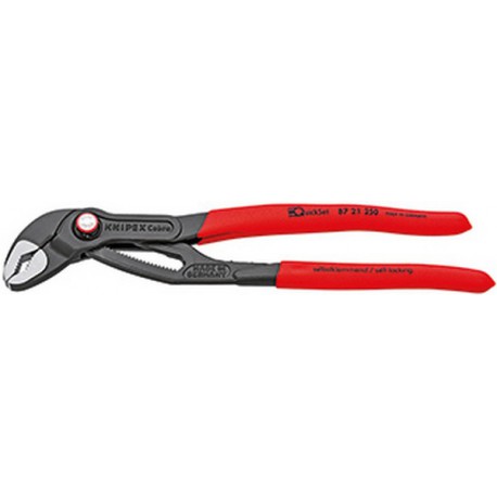 Pince multiprise Cobra® QuickSet, Long. : 250 mm, Pour écrous 46 mm, Positions de réglage 25, Poids : 366 g