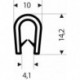Protection des bords souples 10m 10,0x14,5mm noir
