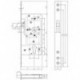 Serrure pour porte coulissante PZ,E72,VK8,D65,20rd,DL/DR