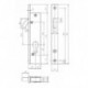 Serrure porte PZ,D20,20kt,DL/DR