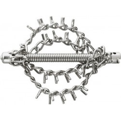 Tête à lancement centrifuge de la chaîne, Ø de tuyau : 75-125 mm, Ø de la tête 40 mm, Long. 155 mm, Prise femelle : 16 mm
