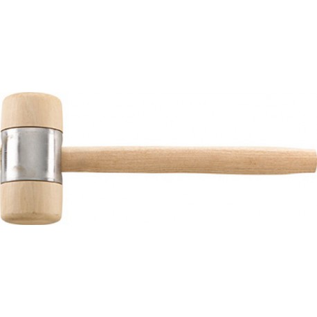 Maillet en bois, Long. de la tête de frappe : 120 mm, Ø de la tête 60 mm