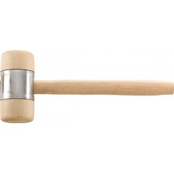 Maillet en bois, Long. de la tête de frappe : 160 mm, Ø de la tête 80 mm