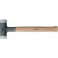 Massette à manche en bois, Ø de la tête : 30 mm, Long. de tête 110 mm, Long. totale 330 mm