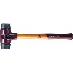 Massette Simplex, moyennement dur, têtes de frappe en mélange de caoutchouc, Ø de la tête : 80 mm