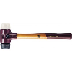 Massette Simplex, moyennement dur/dur, têtes de frappe en mélange de caoutchouc/nylon, Ø de la tête : 50 mm