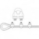 Clip cable métallique 741 (ehem.) A4 6mm/M6 5/16 HP (Par 3)