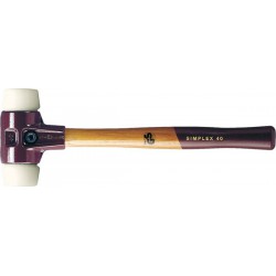 Massette Simplex, moyennement dur/dur, têtes de frappe en mélange de caoutchouc/plastique, Ø de la tête : 40 mm