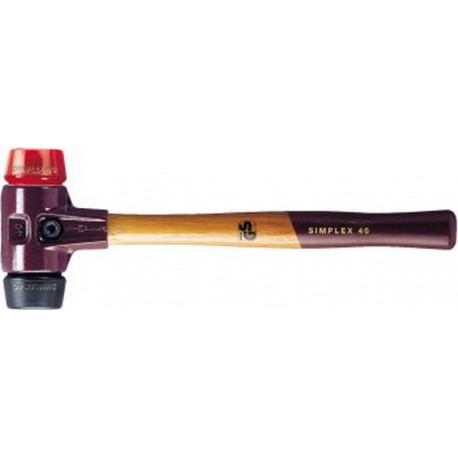 Massette Simplex, dure, têtes de frappe en nylon, dure, Ø de la tête : 60 mm