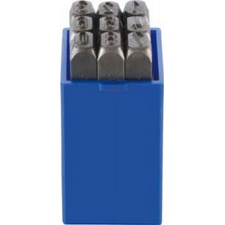 Jeu de chiffres à frapper, Hauteur des caractères : 2 mm