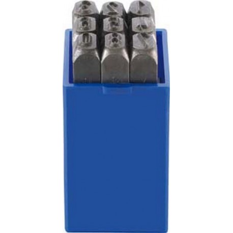 Jeu de chiffres à frapper, Hauteur des caractères : 5 mm