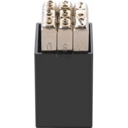 Jeu de chiffres à frapper nickelés hauteur caractères 4mm TURNUS 1 PCS