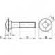 Boulon tete bombé DIN 603 Mu HDG M12x40 HP E-NORMpro (Par 50)