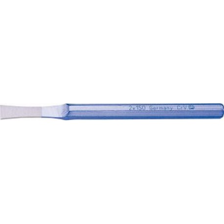 Burin à mâter, tige à 8 pans, Larg. : de la lame : 2 mm, Long. 125 mm, Epaisseur de tige 10 mm