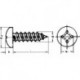 Vis autotaraudeuses DIN 7981 acier inoxydable A2 -C-H 4,8x19 HP E-NORMpro (Par 100)