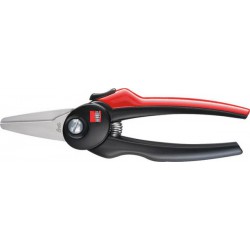 Ciseaux combinés, poignées avec zone souple ergonomique, Long. : 190 mm, Modèle Tranchant droit