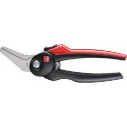 Ciseaux combinés, poignées avec zone souple ergonomique, Long. : 190 mm, Modèle Tranchant courbé