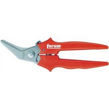 Ciseaux combinés, Poignées recouvertes de matière plastique, Long. : 190 mm, Modèle Tranchant courbé