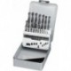 Coffret foret D338N HSS rollg 1-10,0mm 19 pièces FORTIS