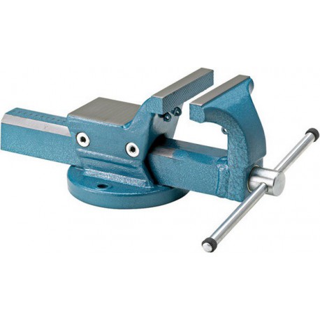 Etau parallèle, enclume de grande taille, avec support pour fixation de mâchoires de serrage orientables et interchangeables, Larg. : des mors : 140 mm