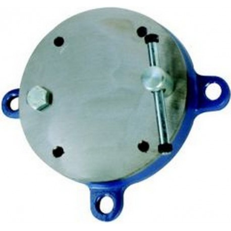 Plateau rotatif pour étaux parallèles avec mors serre-tubes soudés, Pour Larg. : de mors : 100 mm, Pas des trous 150 mm, Ø du trou 11,5 mm