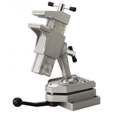 Etau privotant et basculant à visser, Larg. : des mors : 80 mm, Capacité de serrage 110 mm, Profondeur de serrage 52 mm