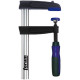 Serre-joints à vis en fonte malléable, poignée en plastique bicomposants, Capacité de serrage : 500 mm, Portée 120 mm, Glissière 32 x 10 mm