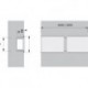 Profil encastré en aluminium F opal L 3000 mm, Profil