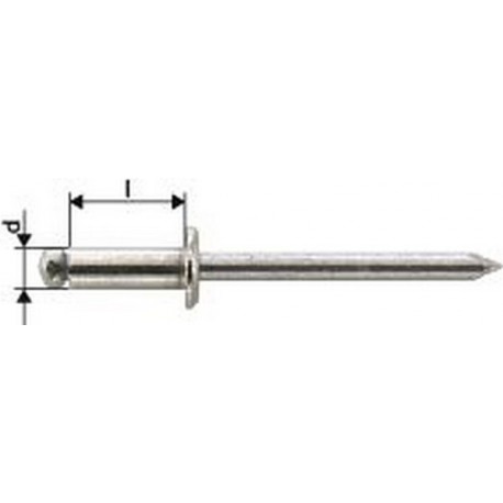 Rivet aveugle acier inoxydable A2 tête semi-bombée 3x8mm Gesipa (Par 1000)