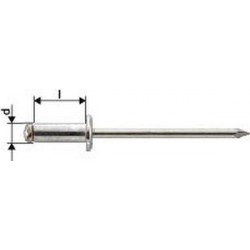 Rivet aveugle alu VA Tête bombee 4x6mm Gesipa (Par 1000)