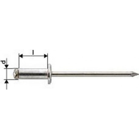 Rivet aveugle alu VA Tête bombee 4x6mm Gesipa (Par 1000)