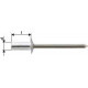 Rivet aveugle CAP alu/acier inoxydable standard tête semi-bombée 4,0x11,0mm (Par 1000)