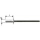 Rivet aveugle CAP alu standard  tête semi-bombée 3,2x8mmGesipa (Par 1000)