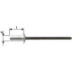 Rivet aveugle CAP alu standard  tête semi-bombée 4,0x8,0mmGesipa (Par 1000)