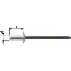 Rivet aveugle CAP alu standard  tête semi-bombée 4,0x8,0mmGesipa (Par 1000)