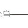 Rivet aveugle CAP alu standard  tête semi-bombée 4,8x12,5mmGesipa (Par 1000)