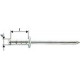 Rivet aveugle multiserrage acier/acier tête semi-bombée 4x13mmGesipa (Par 1000)